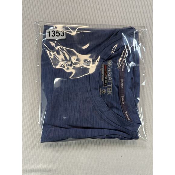 Ariat Tek Heat Series T Shirt Camo Flag Mens XL Blue Stretch Performance - Picture 6 of 6